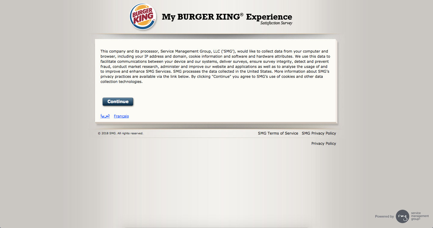 Burger King Customer Survey