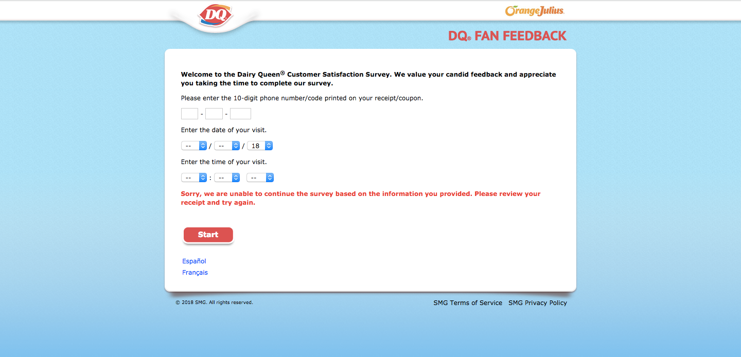 Dairy Queen Customer Survey