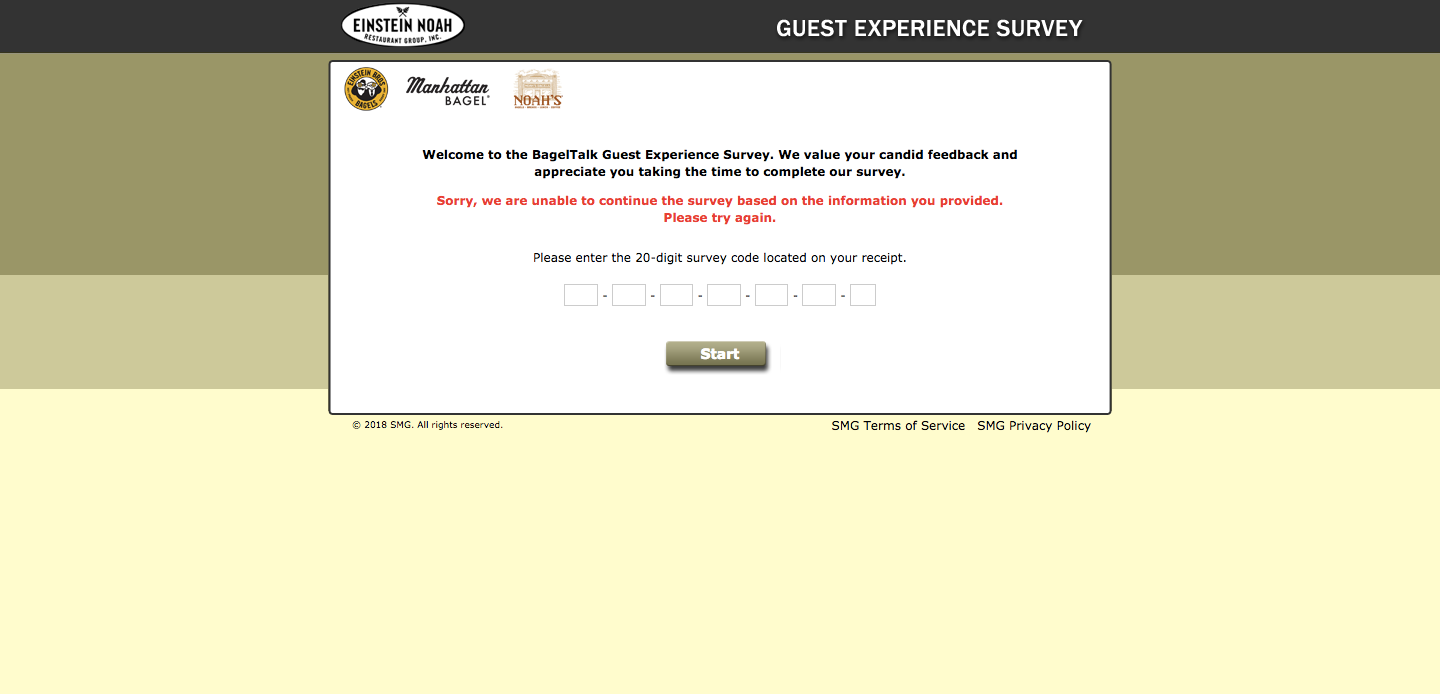 Einstein Noah Guest Experience Survey