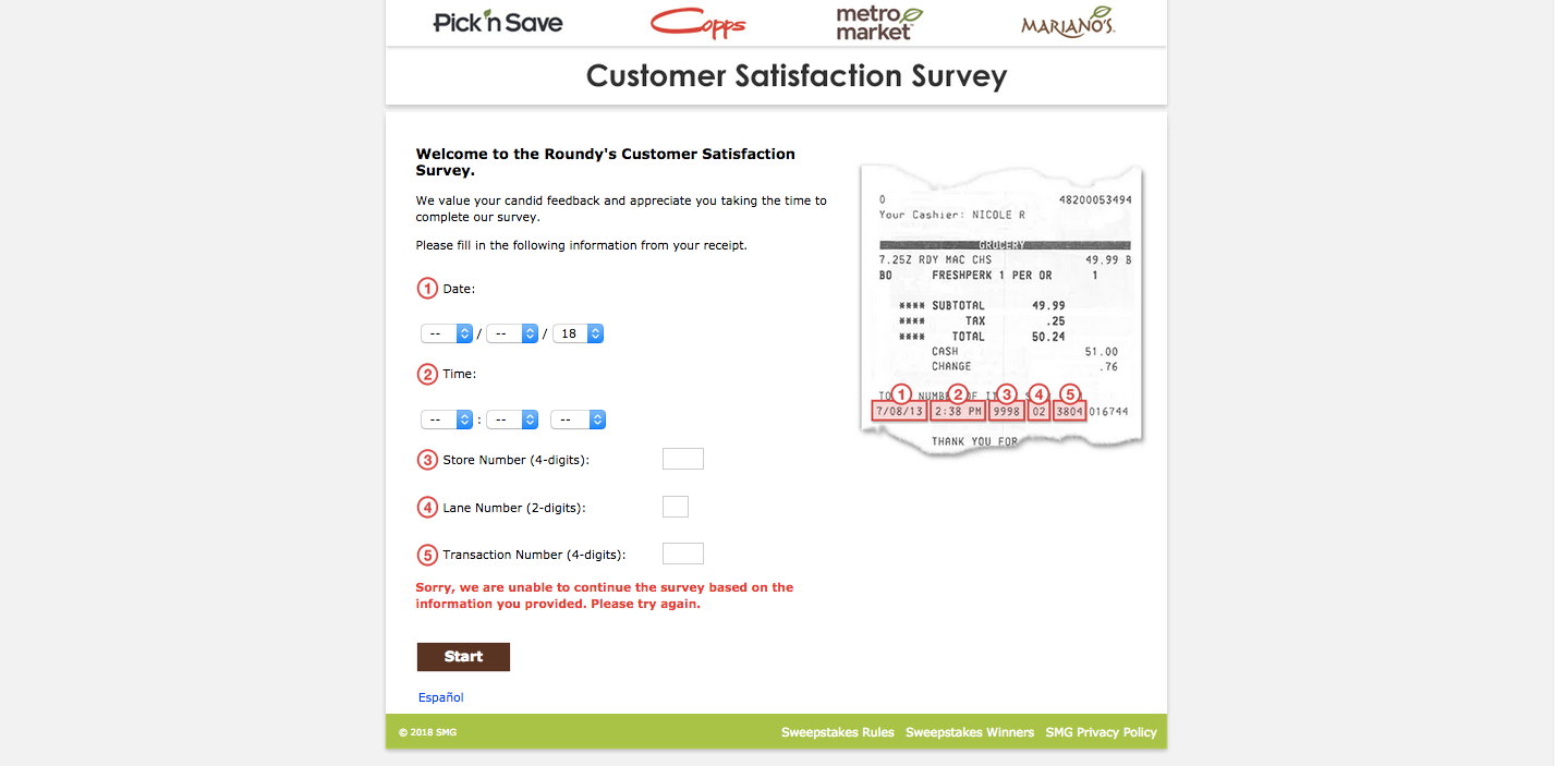 Mariano’s Fresh Market Customer Survey