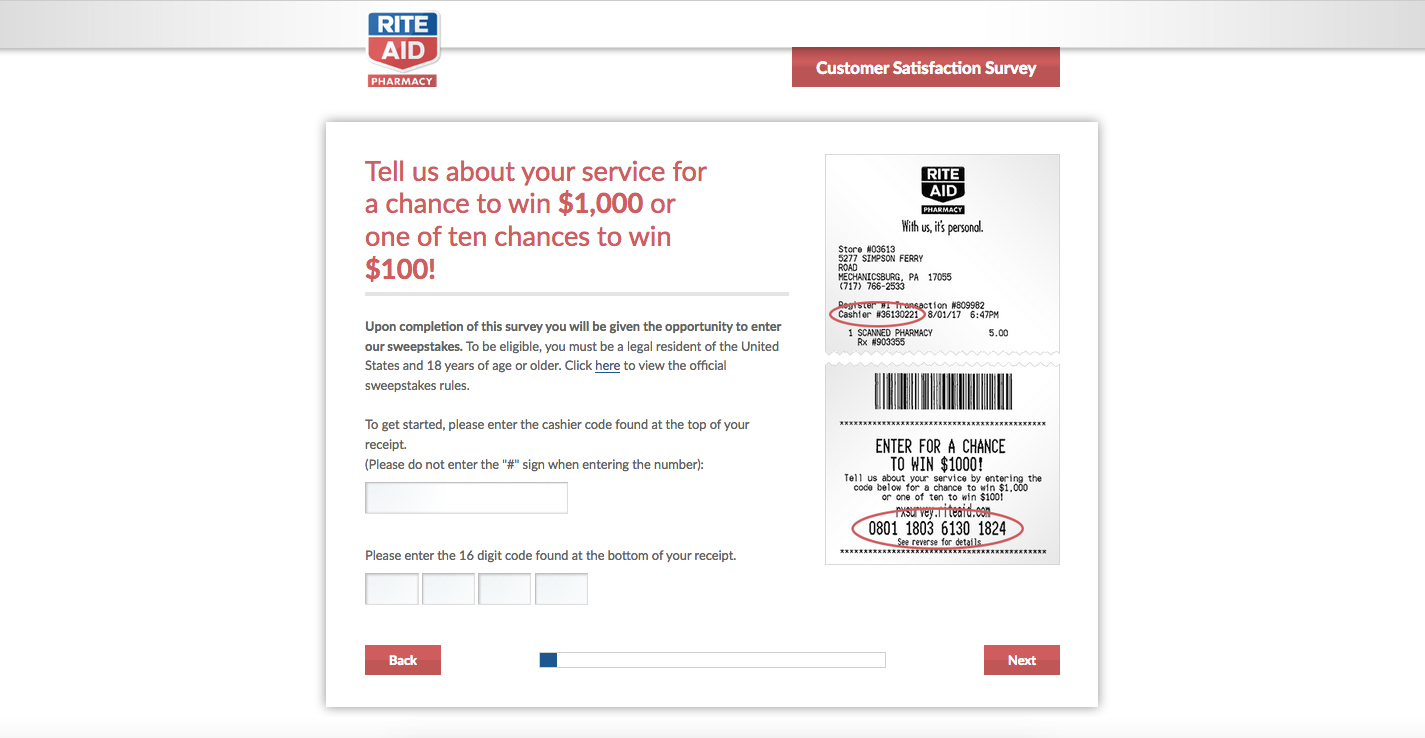 Rite Aid Pharmacy Customer Satisfaction Survey