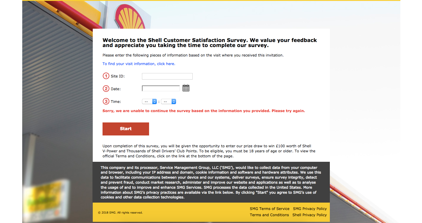 Shell UK Customer Satisfaction Survey