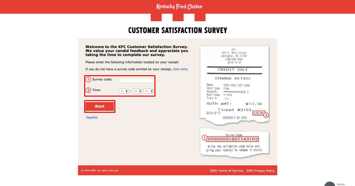 Take part in KFC survey