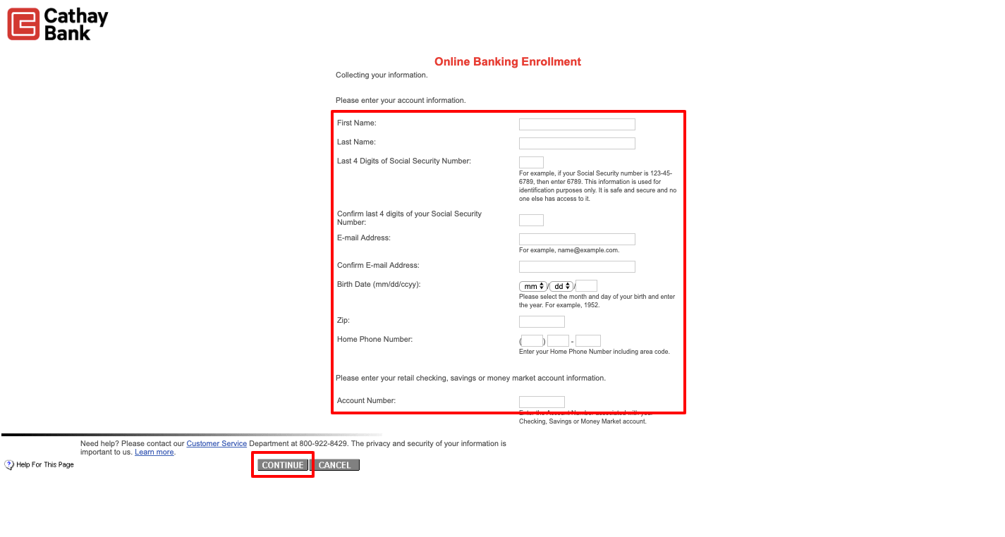 cathay bank online enrollment