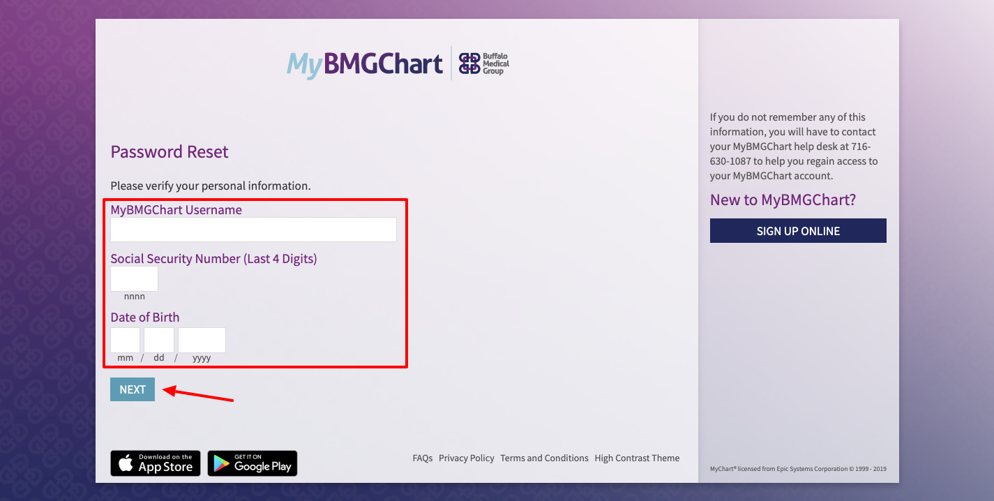 mybmgchart forgot password