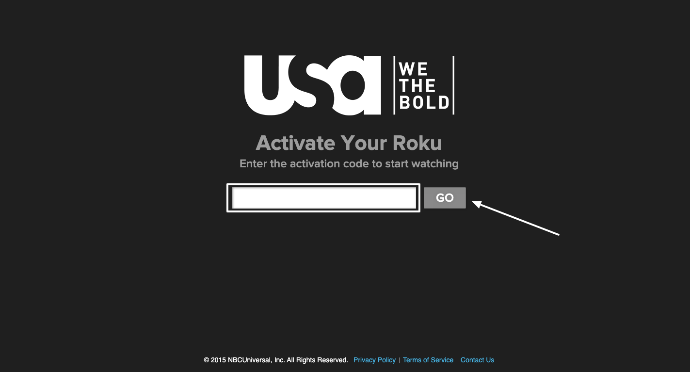 Activation of USA Now Roku Device