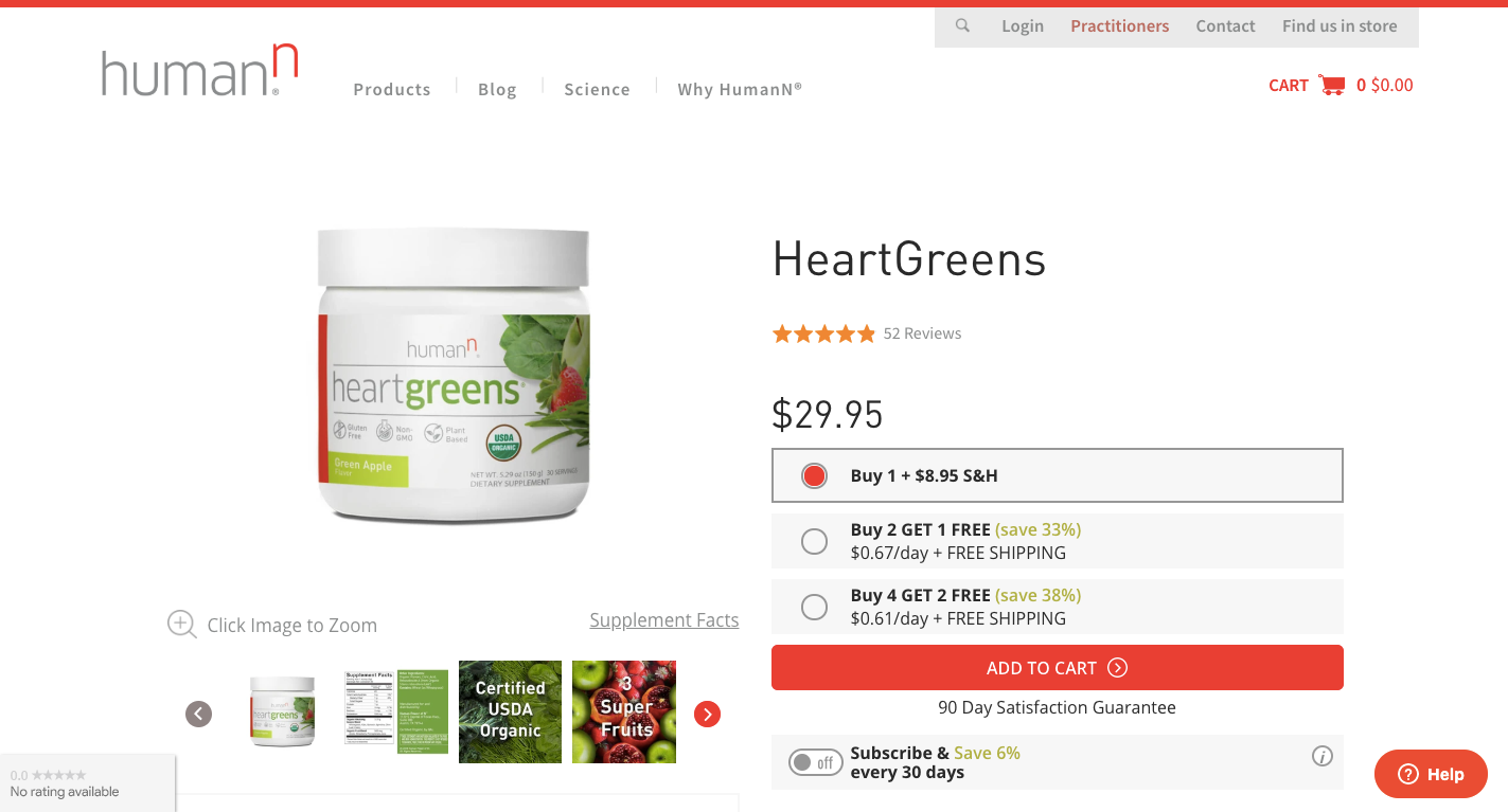 HumanN heartgreens