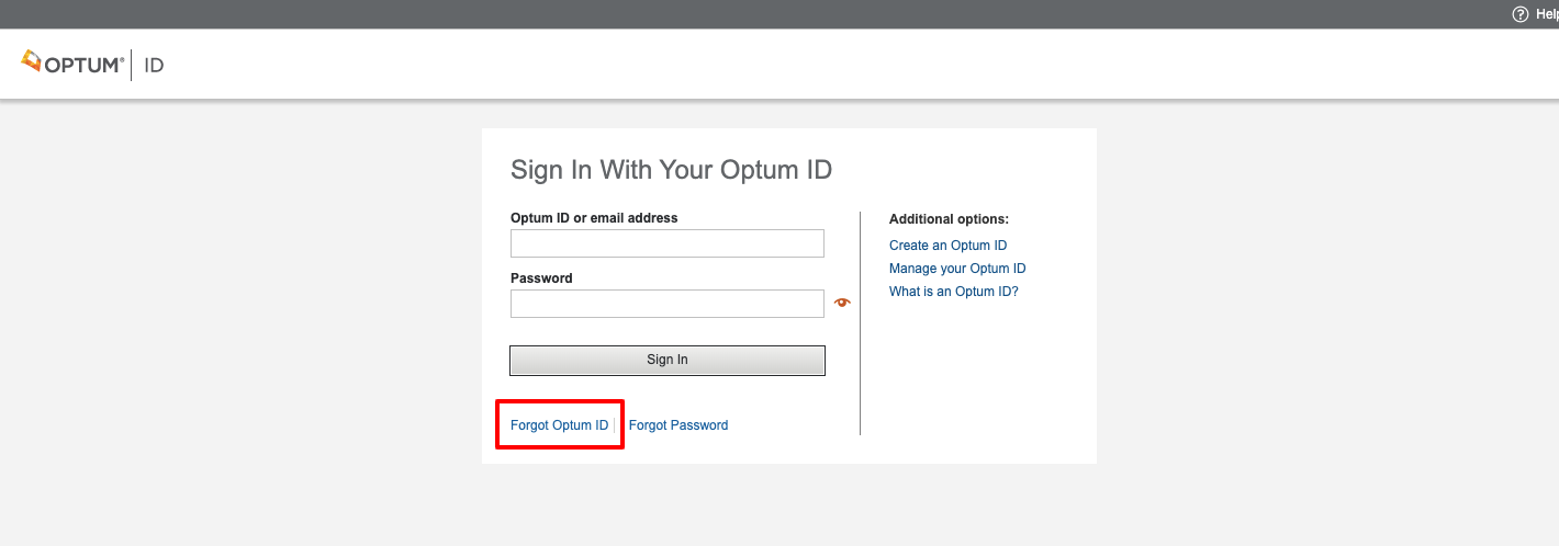 optum id sign in