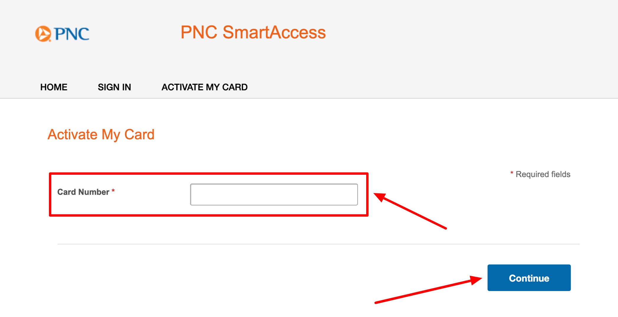 PNC SmartAccess Activate My Card