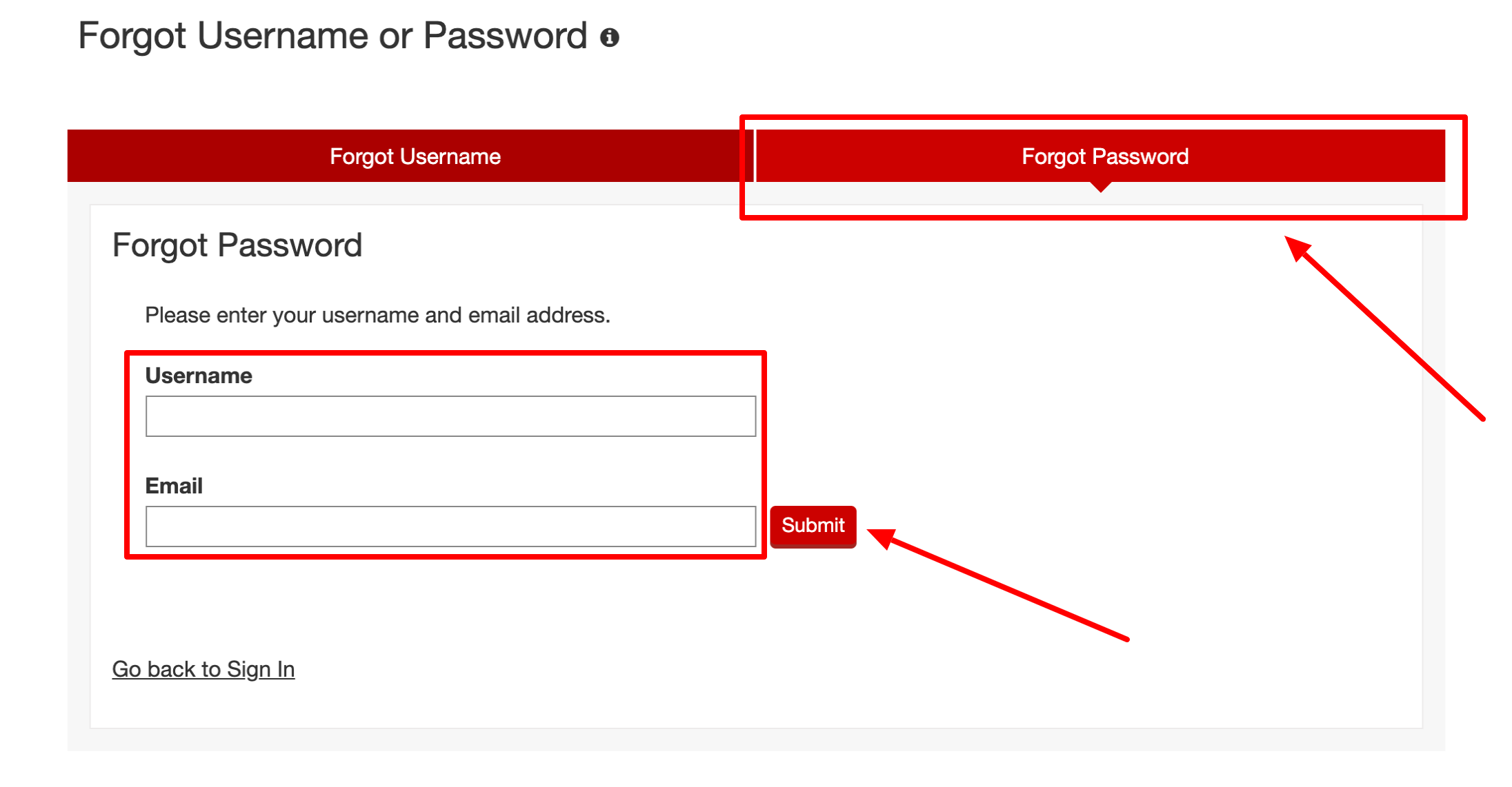 Target Redcard forget password