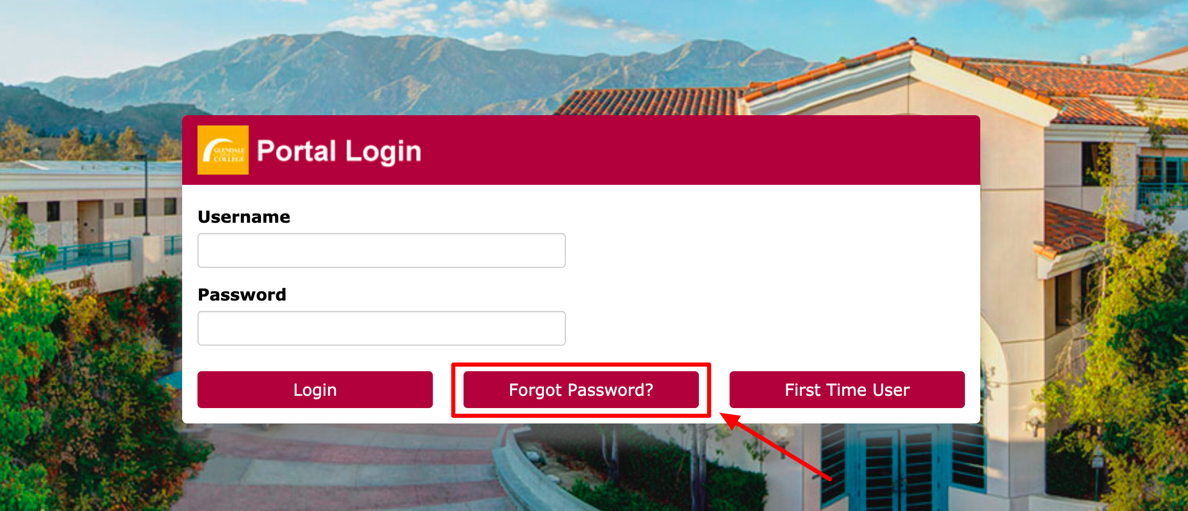 gcc student portal login