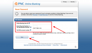 pnc online banking login